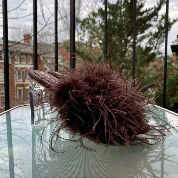 New Jeffrey Campbell Daisy Glass Feather Heels in Brown - Picture 12 of 13